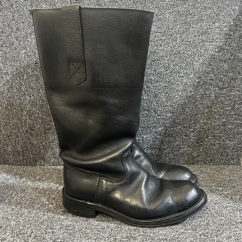 Feuerwehrmann Stiefel Vintage Leder Stahlkappe Motorrad UK 8 Baumwolle Oxford