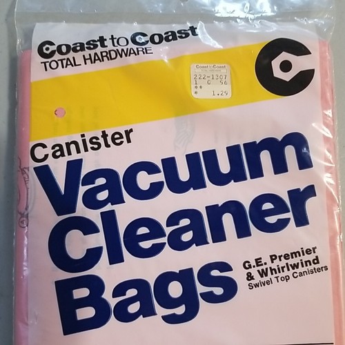 GE Premier & Whirlwind Swivel Top Canister 222-1307 211 Bags 5 in Pack Vintage - Picture 4 of 5
