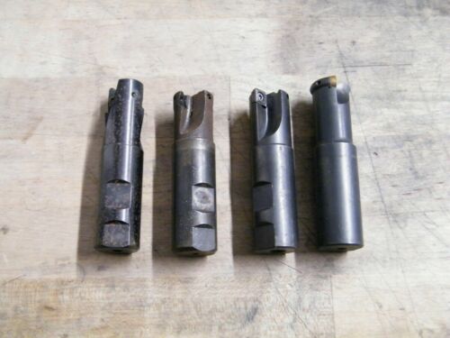 4 pcs INDEXABLE MILL CUTTERS 2 & 3 flute 1" carbide insert Kennametal Ingersoll - Bild 2 von 11