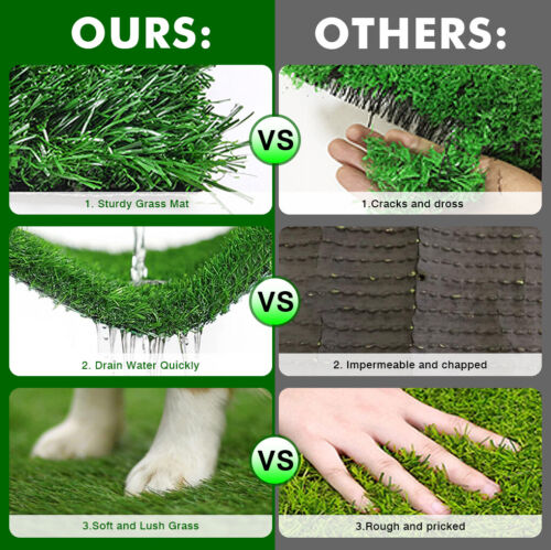 Indoor Dog Pet Potty Zoom Training Portable Grass Mat Toilet Large Loo Pad Tray - Picture 4 of 13