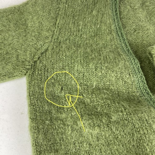 Der ultimative echte vintage grüner ""Kurt Cobain"" Grunge Mohair Pullover - 60+ Jahre alt- - Bild 12 von 12