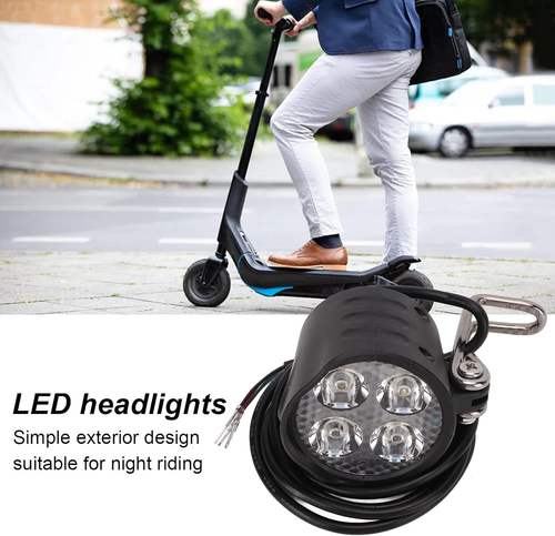 Ebike LED Headlight, 24/36V Electric Bike Front Light Lamp Built in Horn 4 Light - Picture 3 of 10