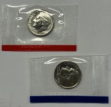 1990 P&D Roosevelt Dimes from Mint Set in Mint Cello with Free Shipping