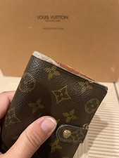 Authentic LOUIS VUITTON Kiss Lock Monogram Porte Monnaie Bifold Brown Wallet