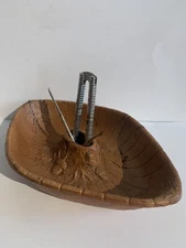 Vintage Multi Prod Inc Diamond Design Resin Nut Bowl W/ Cracker Tow Picks USA