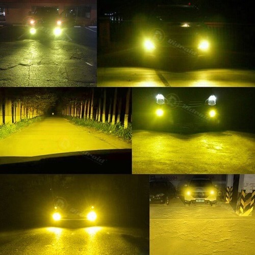 Bright YELLOW H3 LED BULBS Headlight Fog Lights 3000k hid 3k Conversion Kit OPT7 - Picture 4 of 5