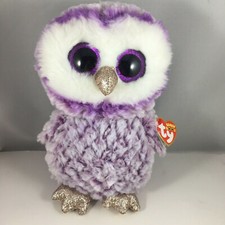 Ty Beanie Boos MOONLIGHT the Owl (Buddy Medium Size 9 Inch) MINT with MINT TAGS