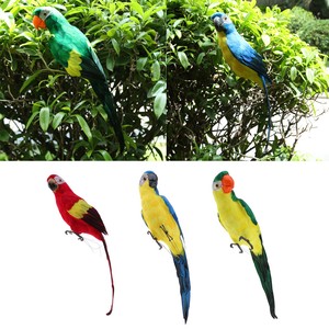 3pcs Gran Pájaro Loro Decorativo Accesorios de Motosierras Jardín