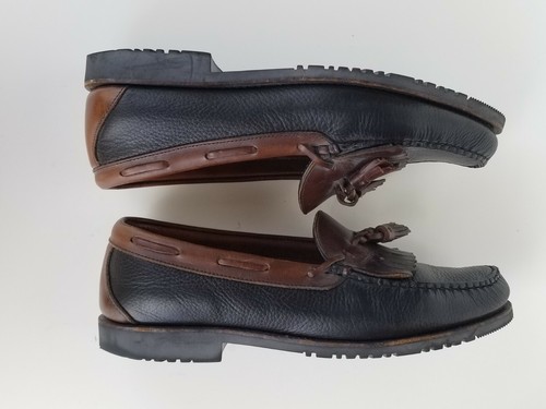 ALLEN EDMONDS Dalton Slip-On Loafer Walnut Tassel Kiltie Cap Toe 11.5 M - Picture 4 of 10