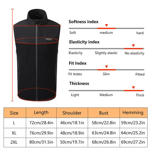 Heated Vest for Men Lightweight Heated Warmer Vest for Outdoor Camping Skiing - Picture 6 of 24