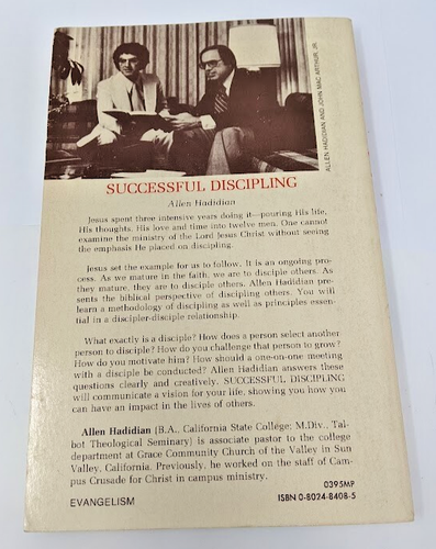 Successful Discipling by Allen Hadidian (Paperback, 1979) Moody Bible - Imagen 5 de 5
