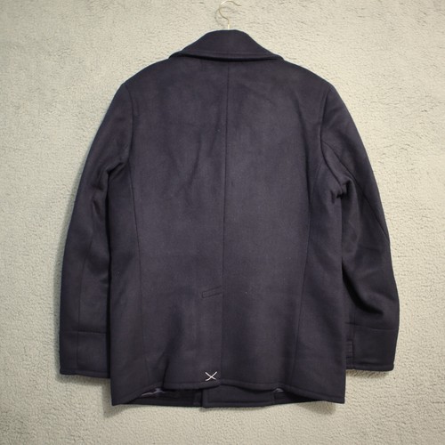 Lands End Pea Coat Medium Navy Double Breasted Insulated Heavy Wool NWT - Picture 18 of 18