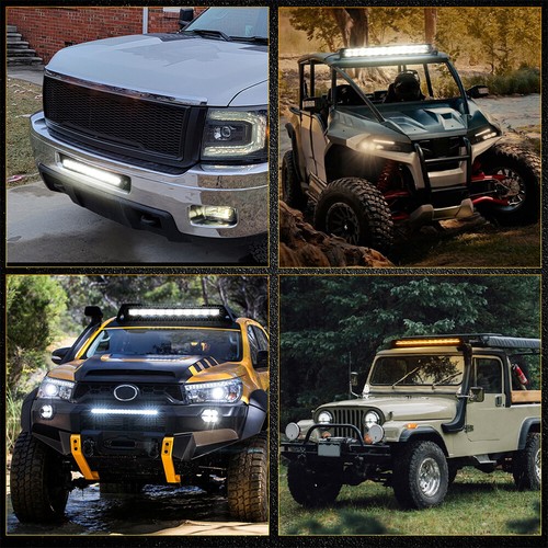 For 2016-24 Can Am Defender HD5/HD8/HD10 52" LED Light Bar White Amber DRL+Wire - Picture 10 of 12