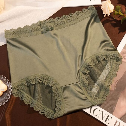 1/5er Pack Set Damen Vintage Satin Höschen Slip französische Spitze Unterwäsche Unterhosen - Bild 15 von 22