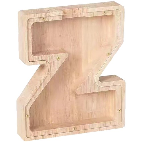 Holz Buchstaben Spardose A-Z - stehende Buchstaben & Symbole Münze Spardosen - Bild 84 von 84