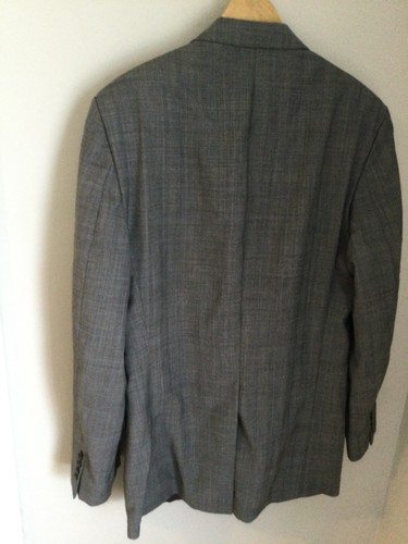 LRL Lauren Ralph Lauren Gray Windowpane Plaid Wool 41L - Picture 8 of 10