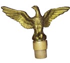 Vintage 4" American Eagle Flag Pole Topper Gold Open Wings