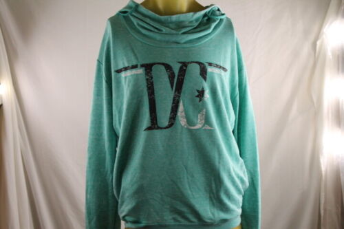 DC SHOES WOMEN'S LIGHT GREEN PULL OVER HOODED SWEATSHIRT/HOODIE size Medium - Picture 2 of 4