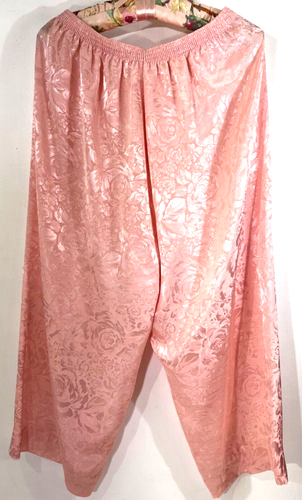 Vtg Christian Dior Night Dress Pajamas Size Large Peachy Pink Silky - Picture 8 of 8