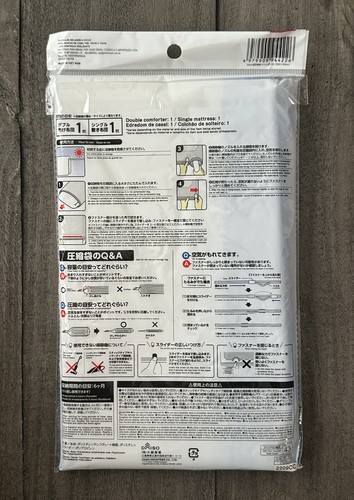 "Bolsa de sellado al vacío Daiso de 1 pieza para ropa de cama con deslizador grande, tamaño 39,37"" x 51,18""" - Imagen 3 de 6