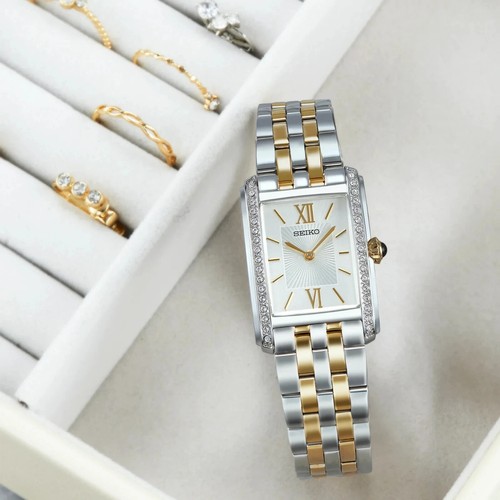 Seiko Essentials Crystals Two Tone Womens Watch SWR093 (FEDEX 2 DAY) - 第 1/4 張圖片