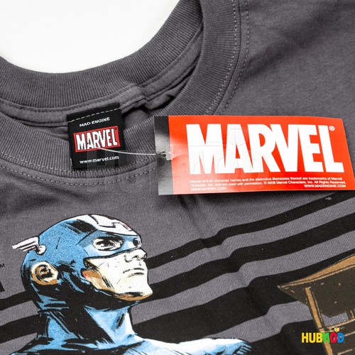 VINTAGE Y2K Mad Engine MARVEL Comics Captain America Mens T-Shirt X-Large XL - Picture 4 of 4