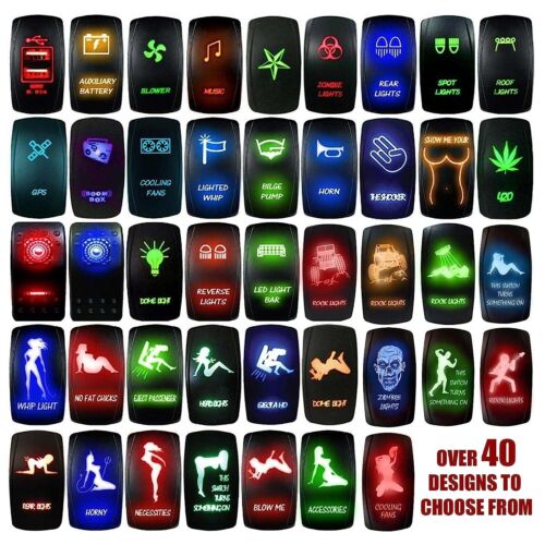 Rocker Switch Mudflap Hot Girl Accessories RZR Maverick X3 YXZ1000R Ranger Blue - Picture 3 of 10