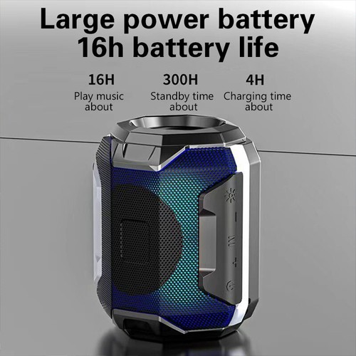 High Power RGB MINI Outdoor Subwoofer Luminous Speaker Soundbar Sound Box - Zdjęcie 9 z 17