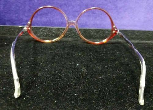 1x große Vintage klassische Brille Brillengestell Eye Wear braun silber strukturiert Retro - Bild 7 von 12