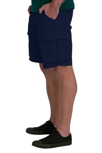 Mens Cargo Shorts Workwear Cotton Relaxed Fit Outdoor Shorts with Multi Pockets - Picture 55 of 77