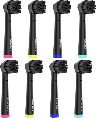 Charcoal Brush Heads Compatible with Oral B Electric Toothbrush-8 Pack