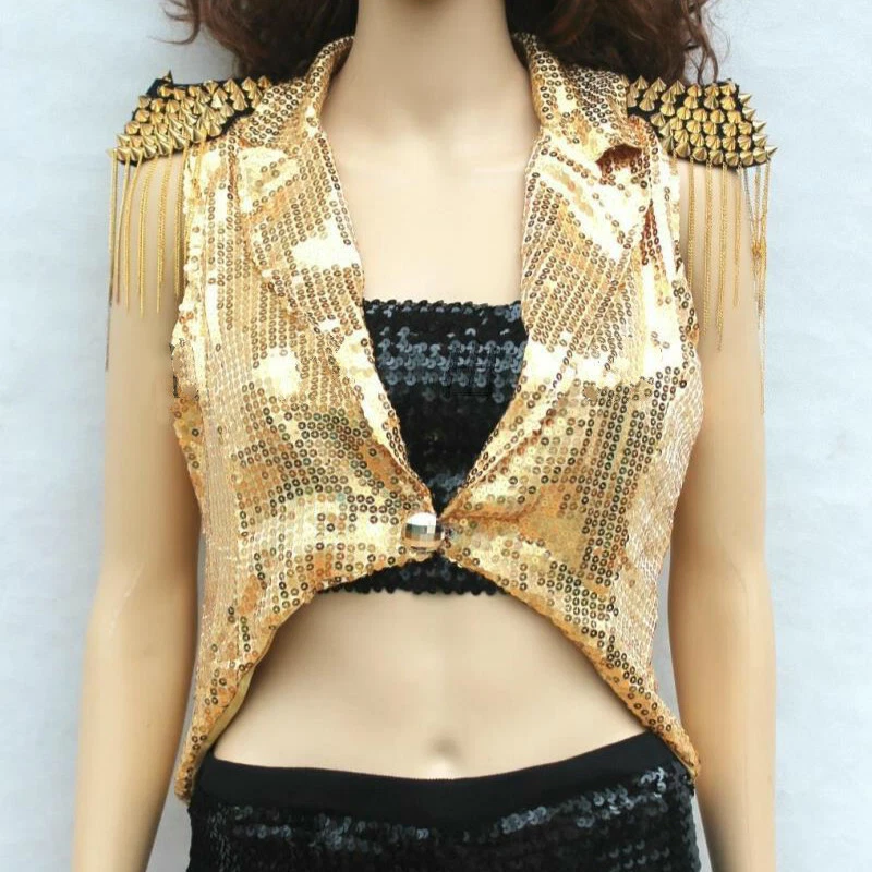 Gilet a paillette femme hot sale