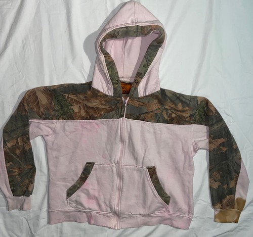 Trail Crest Hoodie Sweatshirt Womens Size Medium Pink & Camo - Picture 2 of 5