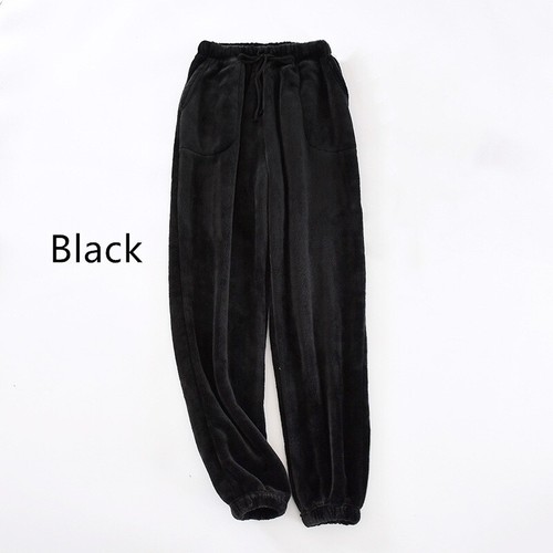 Herren Flanell Flauschige Hose Lose Jogginghose Kordelzug Unterteil Nachtwäsche Pyjama - Bild 15 von 27