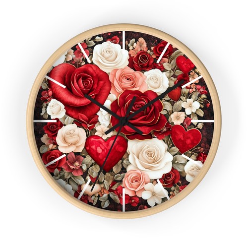 Flower Wall Clock - Floral Home Decor, Garden Theme Clock, Botanical Wall Art, - Picture 5 of 19