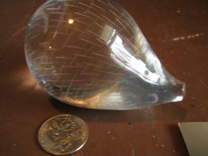 Vintage-Kosta-Crystal-Paperweight-Hedgehog-Signed-Kosta-LG-329