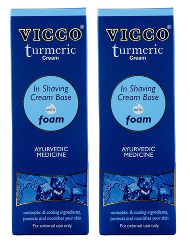 Vicco Turmeric Shaving Cream In Foam Base 70 Gram Each Pack of 2