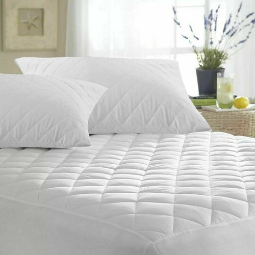 Housse matelassée de luxe anti punaises de lit diamant protection anti-poussière acariens TOUT LE ROYAUME-UNI - Photo 28 sur 62