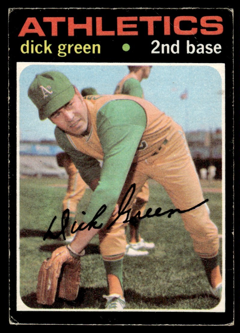 1971 O-Pee-Chee Dick Green Oakland Athletics #258 R160