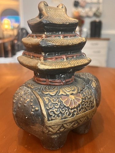 Asian Elephant Incense Burner **Antique** - Picture 3 of 9