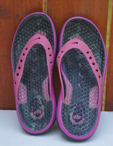 RARE Women's Nike Air Rejuven8 pink rubber massage flip flop thong sandals sz 8 - Picture 7 of 9