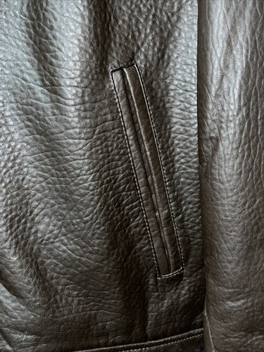 Roundtree & Yorke Jacket Mens XL Black Lambskin Leather Long Sleeve Full Zip - Picture 5 of 17