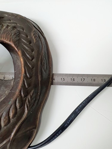 1936 Tin Chi Bronze Tischlampe Design Sadeck, zum herrichten - Bild 10 von 11