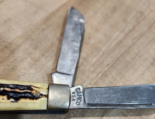 VINTAGE '50S CAMILLUS CAMCO USA 772 PREMIUM CATTLE STOCKMAN KNIFE SURVIVAL - Picture 19 of 22