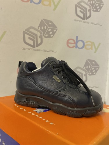 HUSH PUPPIES  BOYS NAVYLEATHER INFANT SHOES SIZE UK 5.5 EU 22  BRAND NEW IN BOX - Picture 2 of 5