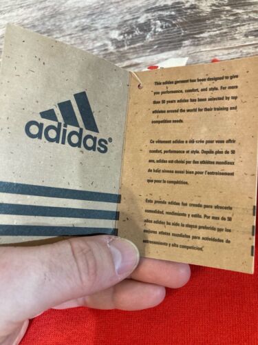 Felpa pullover girocollo Adidas vintage anni 90 uomo XL rossa ricamata grande logo USA - Foto 11 di 12