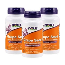 3 x NOW Grape Seed Extract OPC Antioxidant 100 mg 100 VCaps