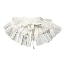 Lace Ruffle Collar Women Detachable Collar Laceup Decorative Collar for Dress
