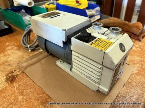 Gasballast Leybold Heraeus D1 6B Rotary Vane Vacuum Pump FREE SHIPPING - Picture 2 of 14
