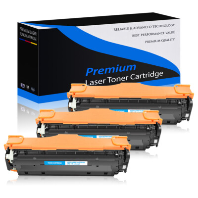 3PK CE411A Cyan Toner Cartridge for HP LaserJet Pro 400 color MFP ...